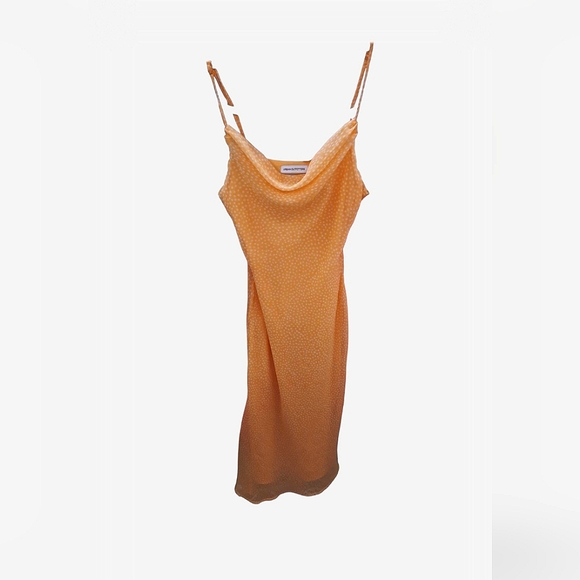Yellow Polka Dot - UO Ava Cowl Neck Slip Dress - Urban Outfitters - Picture 1 of 2